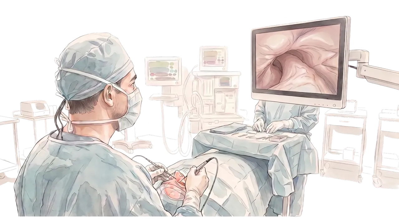 QSCOPE endoscopic delivery system close-up.